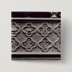 Quatrefoils with the Signs of the Zodiac 15 Cm Square Badge