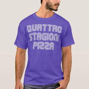 Quattro Stagioni Pizza Food Lover Retro 70s 80s Fu T-Shirt
