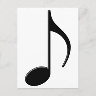 Quaver - Eighth Note Music Symbol Postcard