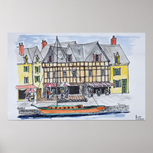 Quay Franklin, Saint-Goustan Auray, Brittany Poster