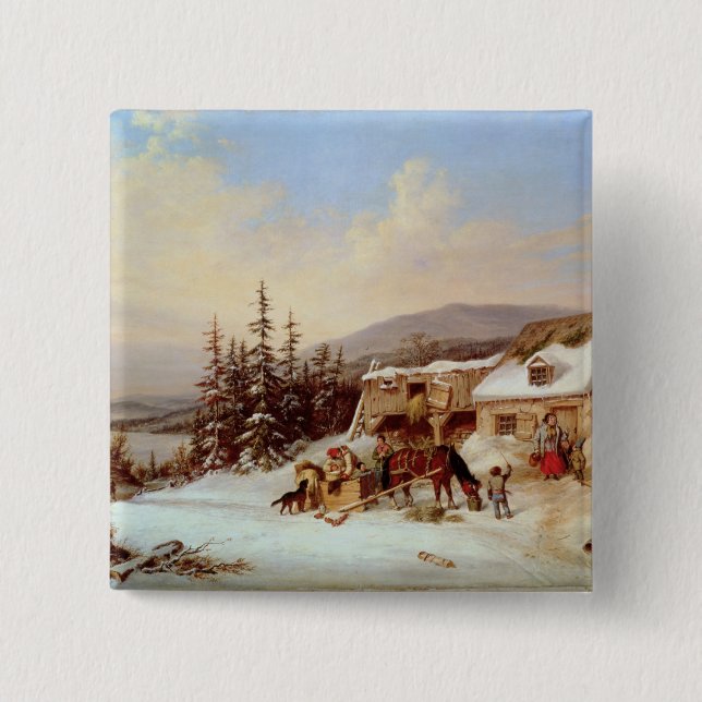 Quebec 15 Cm Square Badge (Front)