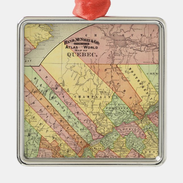 Quebec 2 metal tree decoration (Front)