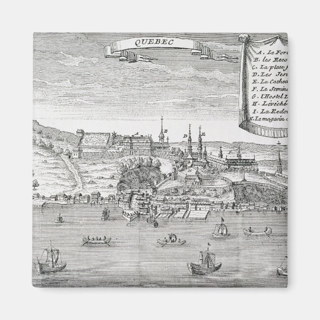 Quebec, after La Potherie Magnet (Front)