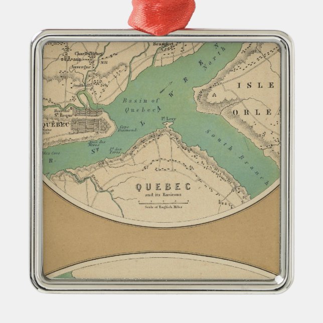 Quebec and its Environments Metal Tree Decoration (Front)