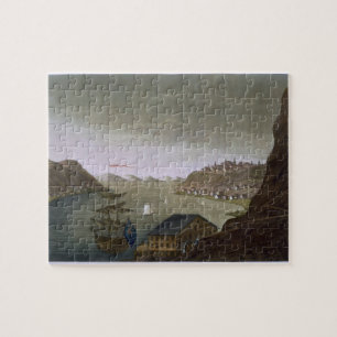 Quebec and the St. Lawrence River, plate 4 from 'L Jigsaw Puzzle