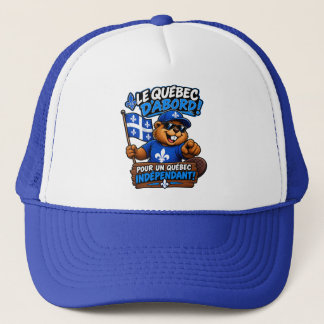 Quebec Beaver - Independent Quebec - Political Hum Trucker Hat