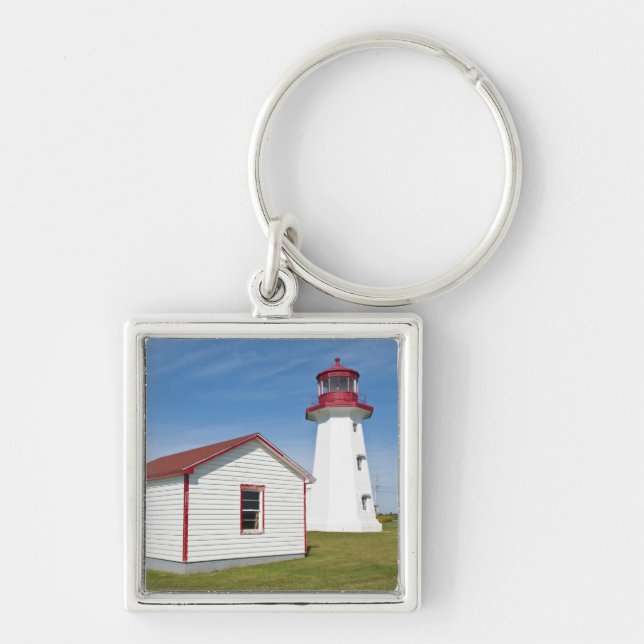 Quebec, Canada. Cap D'Espoir Lighthouse. Key Ring (Front)