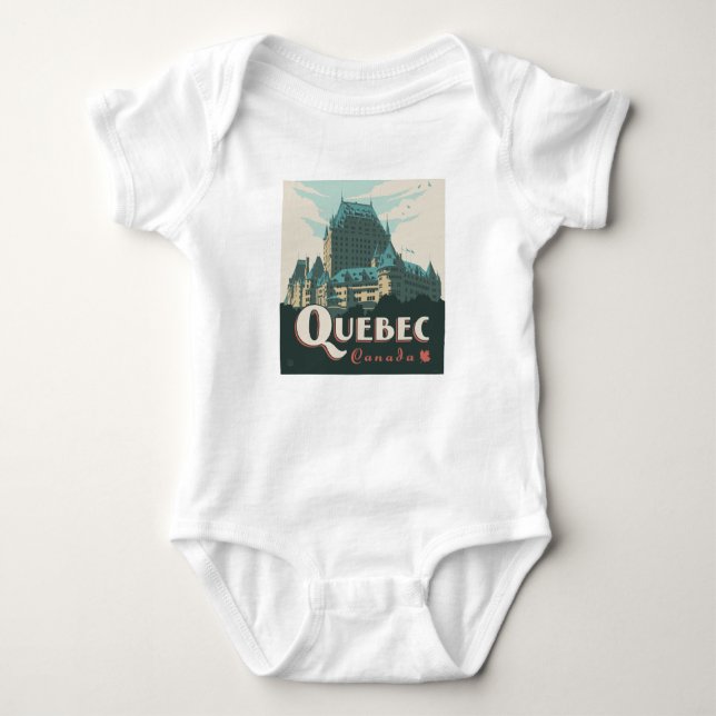 Quebec Canada | Château Frontenac Baby Bodysuit (Front)