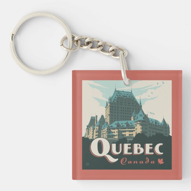 Quebec Canada | Château Frontenac Key Ring (Front)
