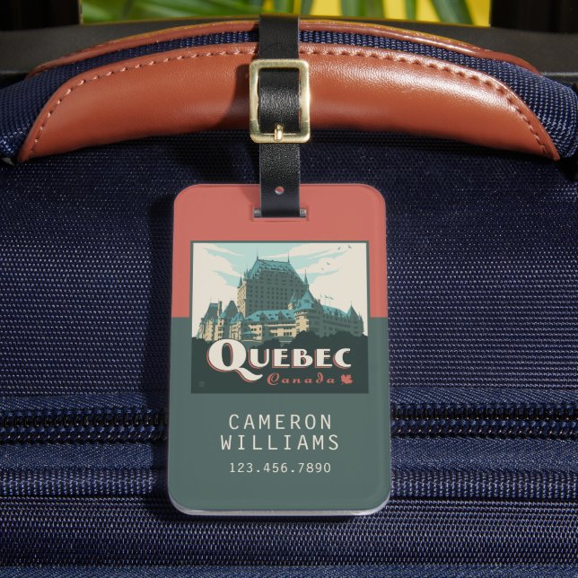 Quebec Canada | Château Frontenac Luggage Tag (Front Insitu 2)