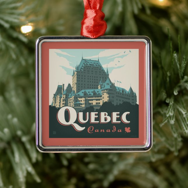 Quebec Canada | Château Frontenac Metal Tree Decoration (Tree)