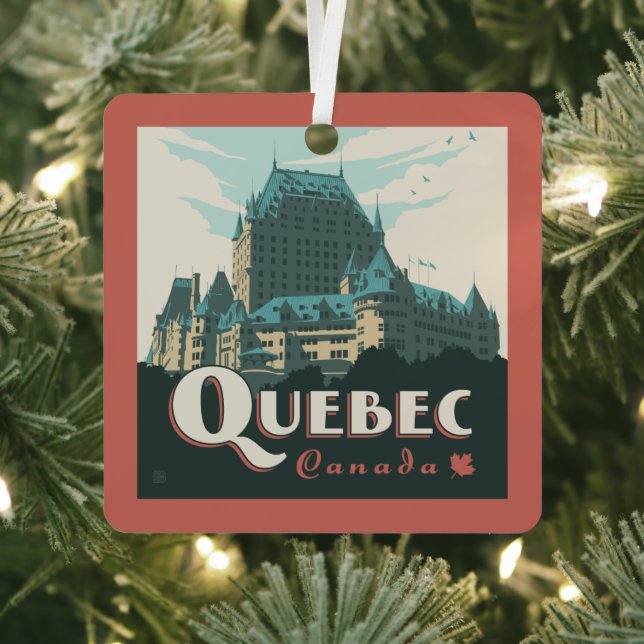 Quebec Canada | Château Frontenac Metal Tree Decoration (Insitu)