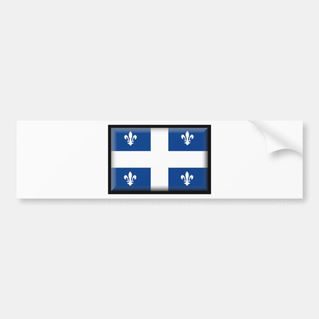 Quebec (Canada) Flag Bumper Sticker (Front)