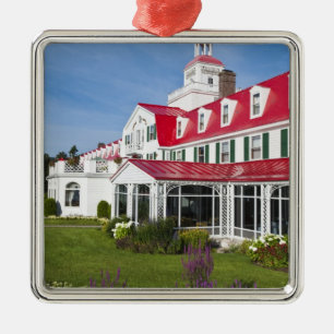 Quebec, Canada. Historic Hotel Tadoussac, 2 Metal Tree Decoration