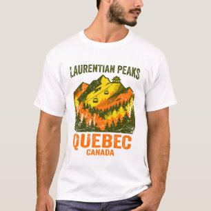 Quebec Canada Laurentian Peaks Autumn Landscape T-Shirt