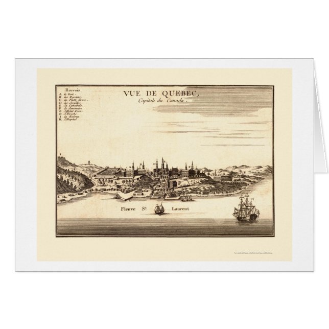 Québec, Canada Panoramic Map - 1755 (Front Horizontal)