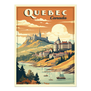Quebec, Canada retro Photo Print