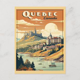 Quebec, Canada retro Postcard