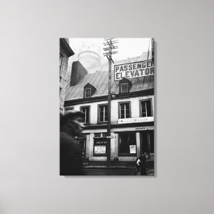 Quebec Canada Street Photography 1930's Photograph Canvas Print