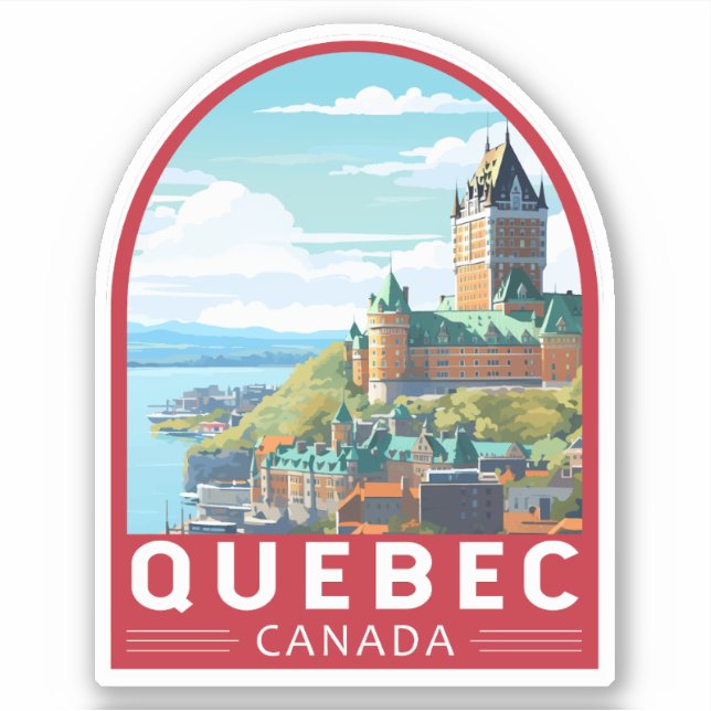 Quebec Canada Travel Art Vintage (Front)