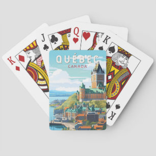 Quebec Canada Travel Art Vintage Playing Cards