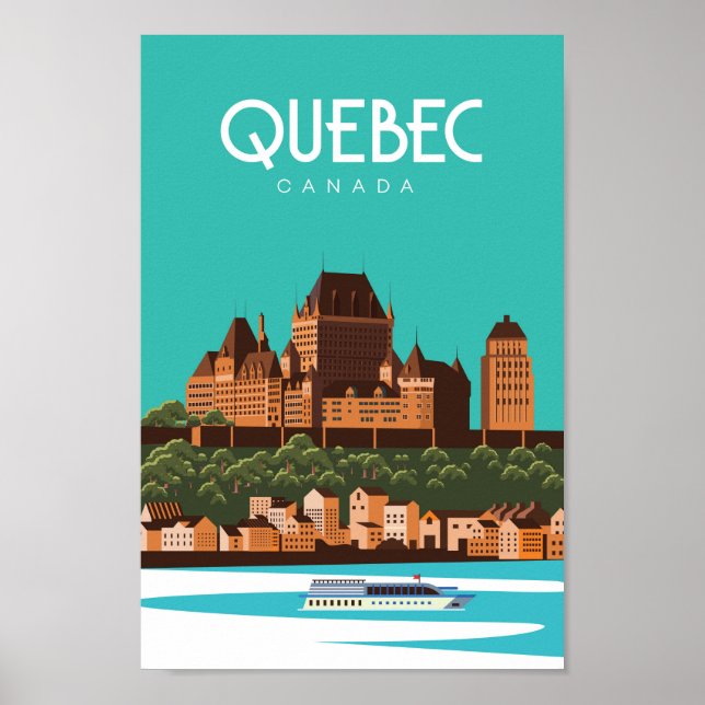 quebec canada vintage travel poster (Front)