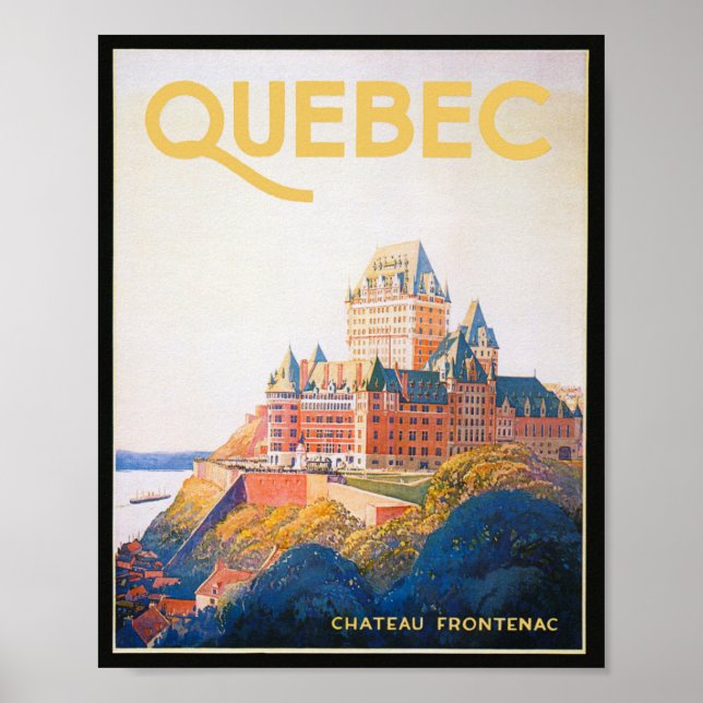 Quebec Canada Vintage Travel Poster (Front)