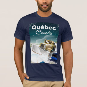 Québec Canada vintage vacation poster T-Shirt