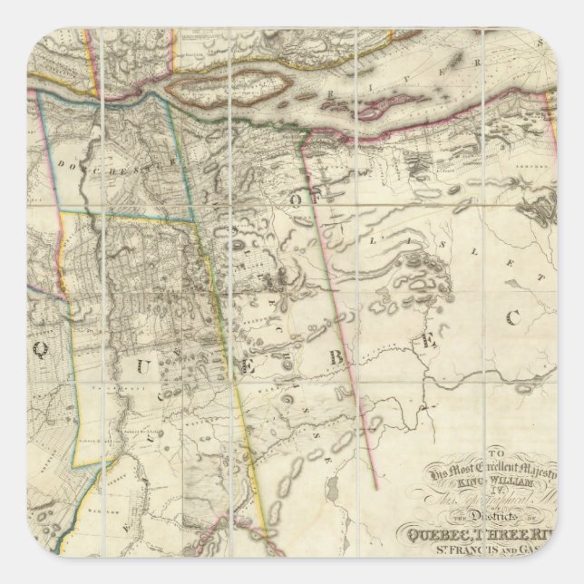 Quebec, Canafa Square Sticker (Front)