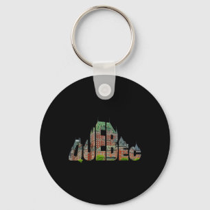 Quebec Chateau Frontenac Typography Canada Travele Key Ring