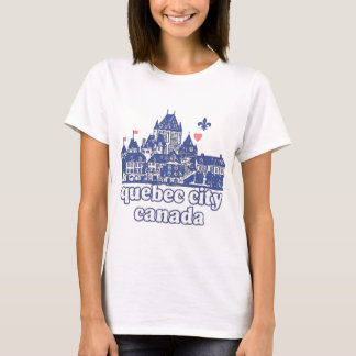 Quebec City Canada Cute Minimalist Skyline T-Shirt
