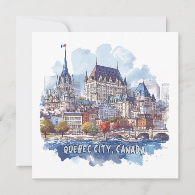 Quebec City Canada Holiday Card (Front)