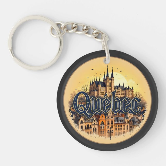 Quebec City Canada Key Ring (Front)