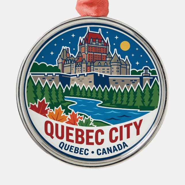 Quebec City Canada Metal Tree Decoration (Front)