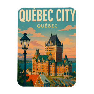 Quebec City Canada Old Town Chateau Travel Magnet