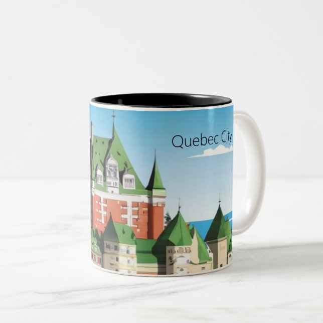  Quebec City  Canada Two-Tone Coffee Mug (Front Right)