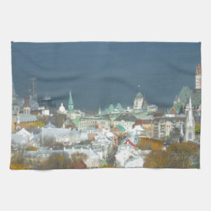 Quebec City Canada Waterfront Tea Towel