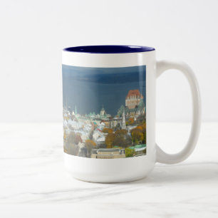 Quebec City Canada Waterfront Two-Tone Coffee Mug