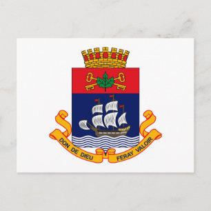 Quebec City Coat of Arms Postcard