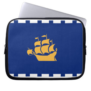 Quebec City Flag Laptop Sleeve