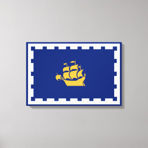 Quebec City Flag (Québec, Canada) Canvas Print