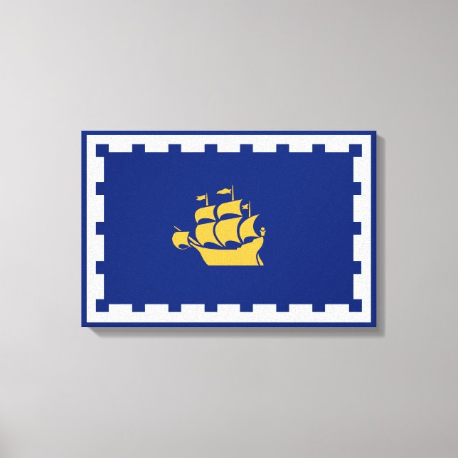 Quebec City Flag (Québec, Canada) Canvas Print (Front)