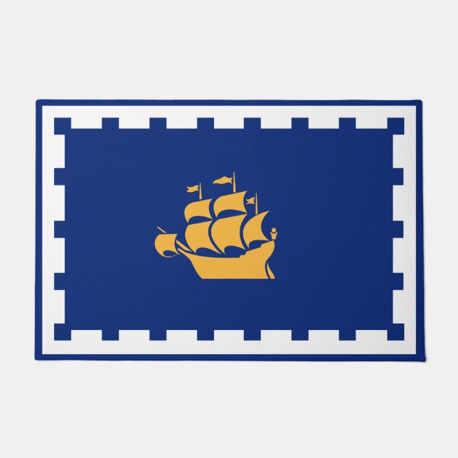 Quebec City Flag (Québec, Canada) Doormat (Front)