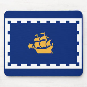 Quebec City Flag (Québec, Canada) Mouse Mat