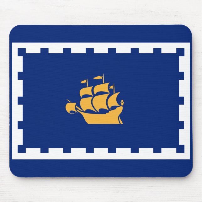 Quebec City Flag (Québec, Canada) Mouse Mat (Front)