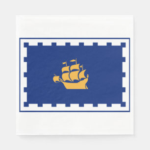 Quebec City Flag (Québec, Canada) Napkin