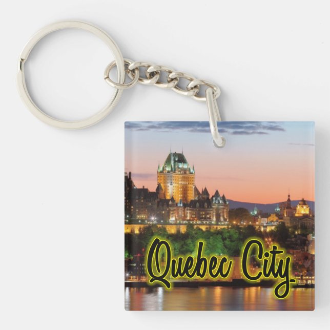 Quebec City night Key Ring (Front)