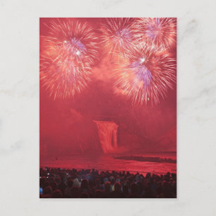 Quebec City, Quebec, Canada. Fireworks at Parc Postcard