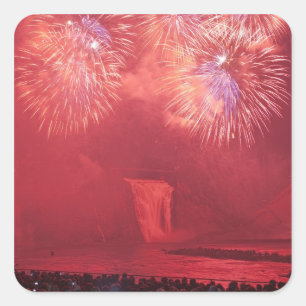 Quebec City, Quebec, Canada. Fireworks at Parc Square Sticker