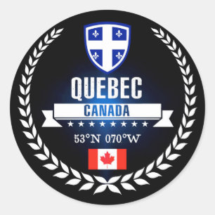 Quebec Classic Round Sticker